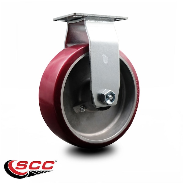 6 Inch Poly on Aluminum Wheel Rigid Caster with Ball Bearing